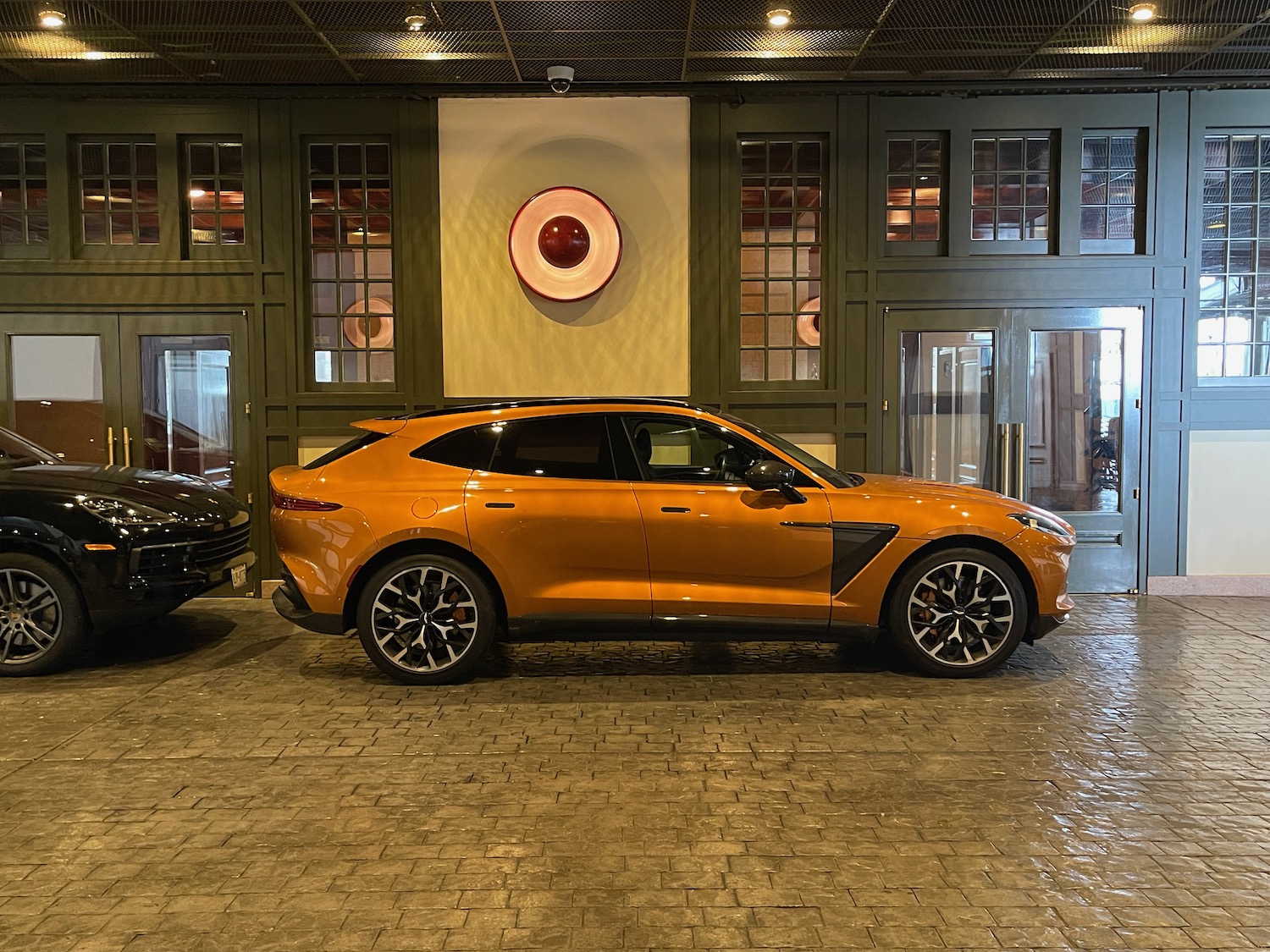 a car parked in a building