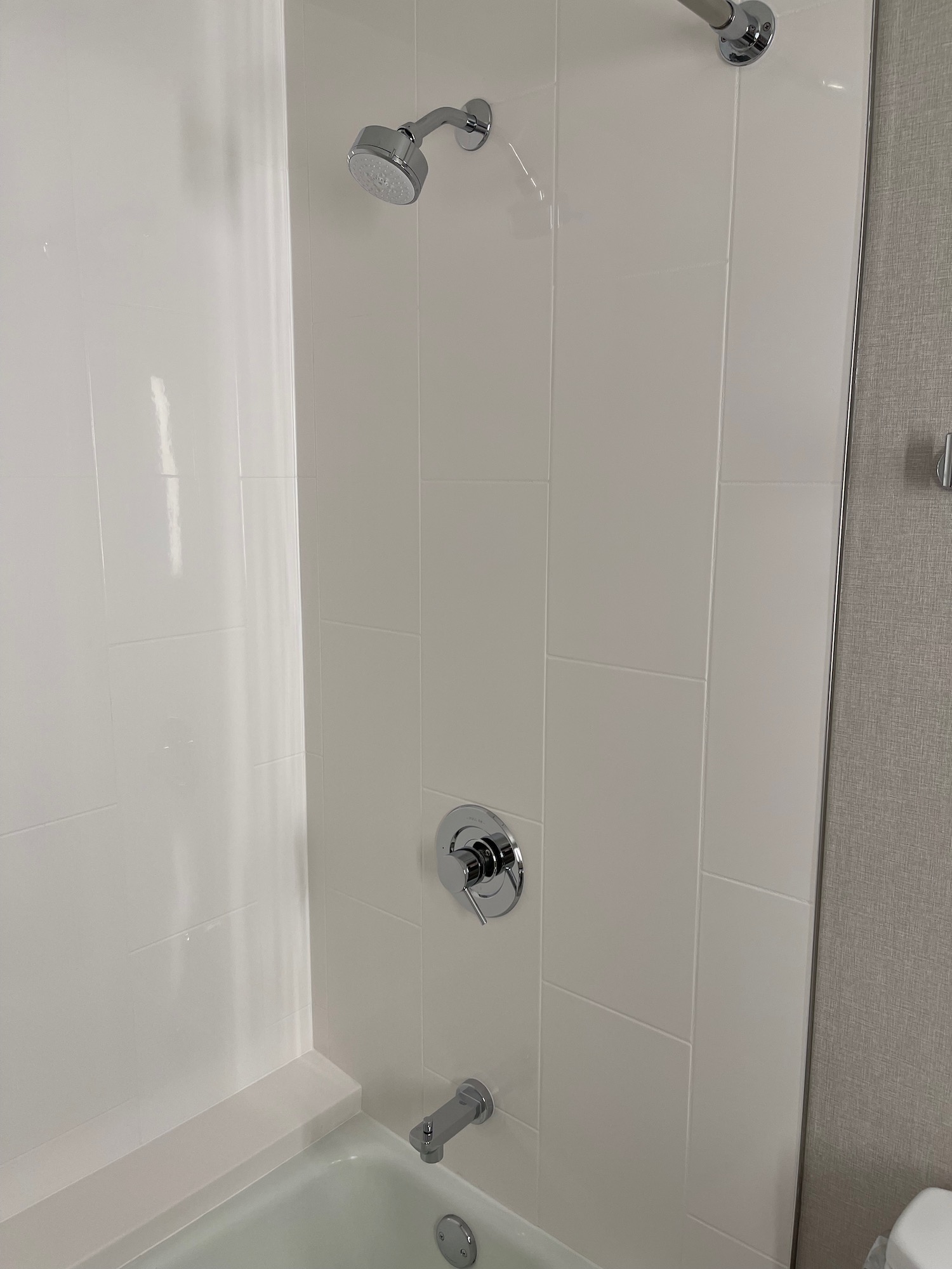 shower head and shower head in a bathroom