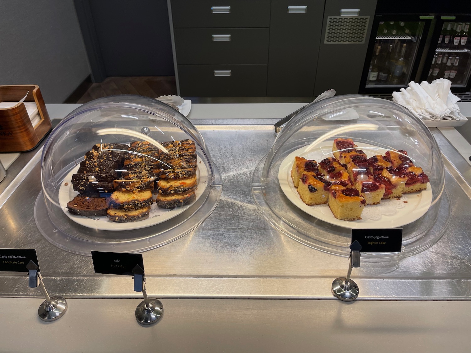 a plate of pastries on a counter