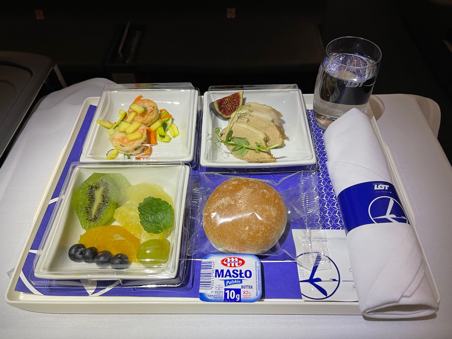 a tray of food on a table