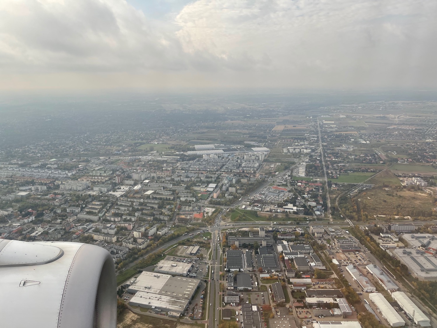 an aerial view of a city