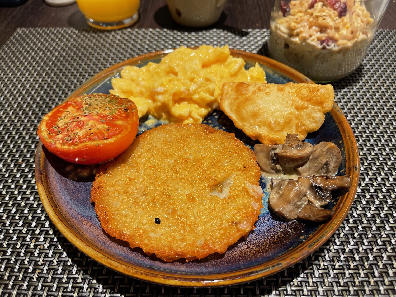 a plate of food on a table