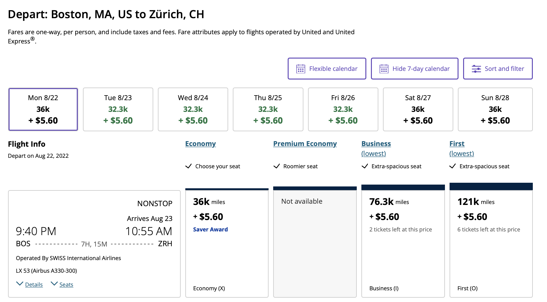 a screenshot of a flight schedule