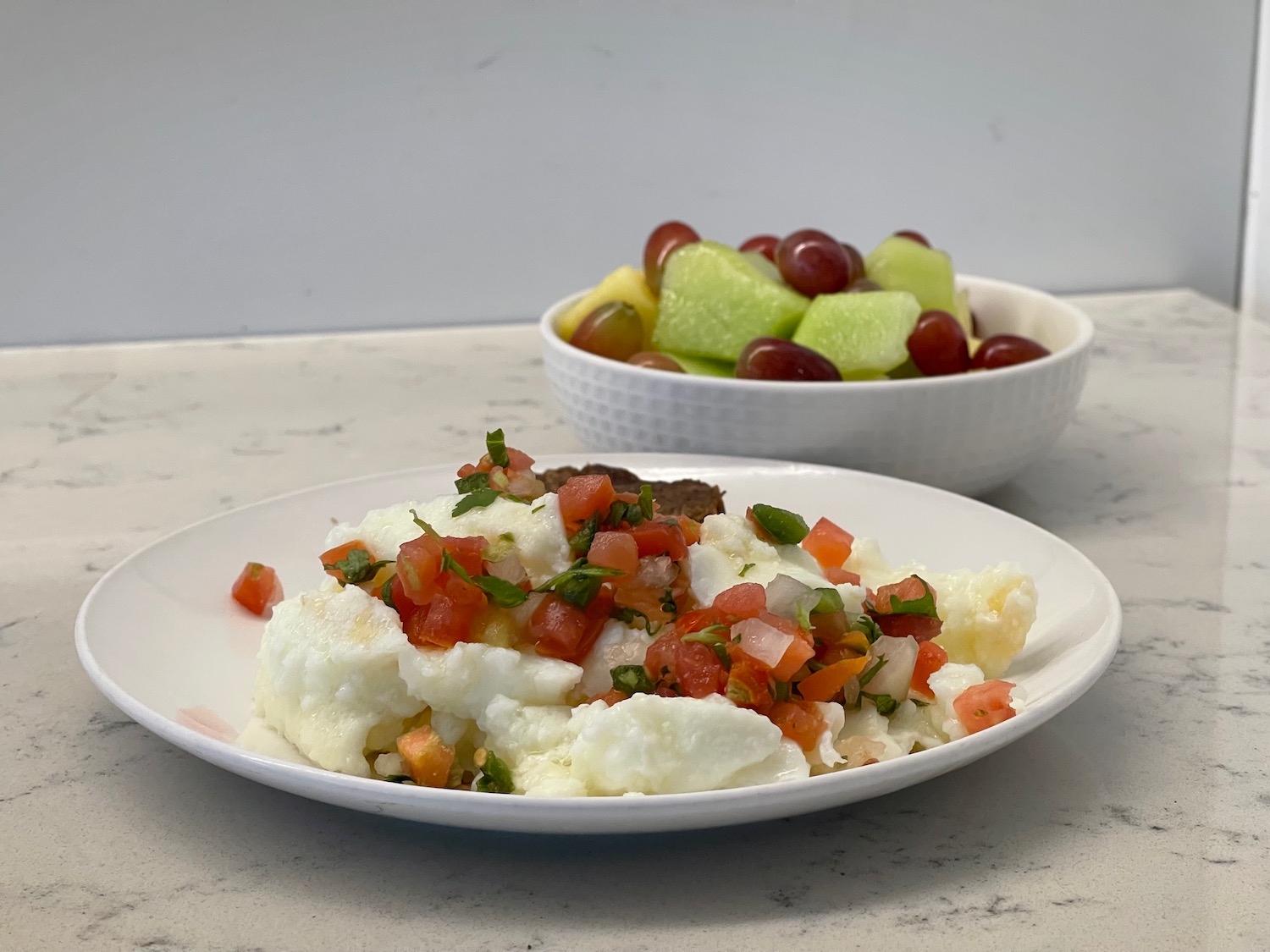 a plate of food on a table