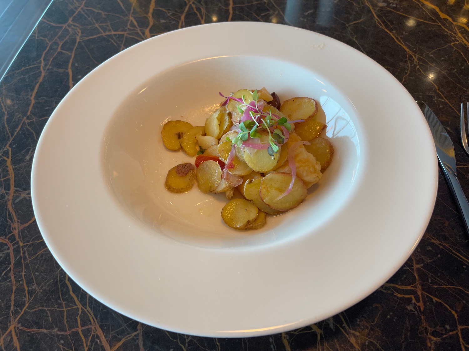 a plate of food on a table