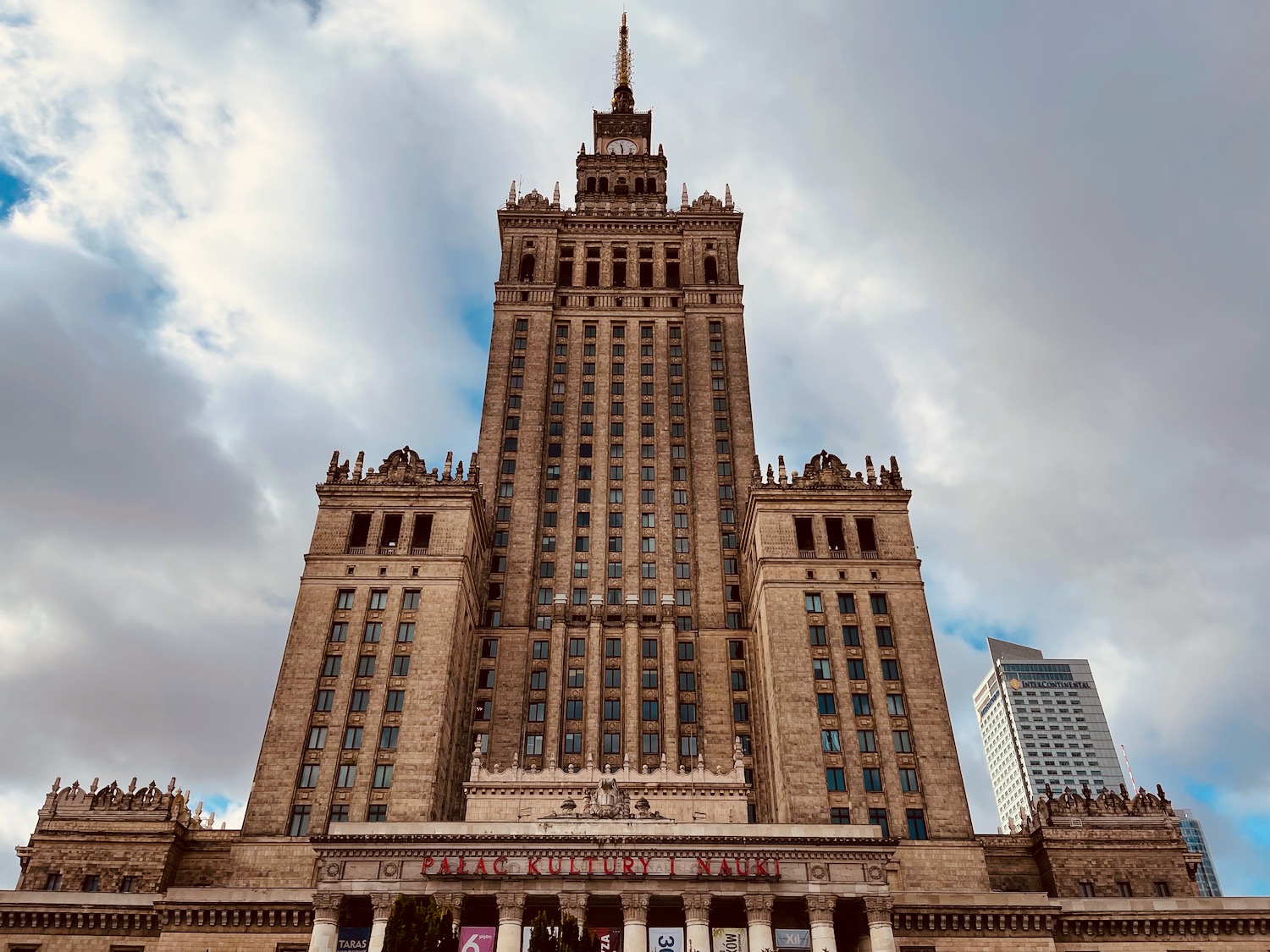 a large building with a tower