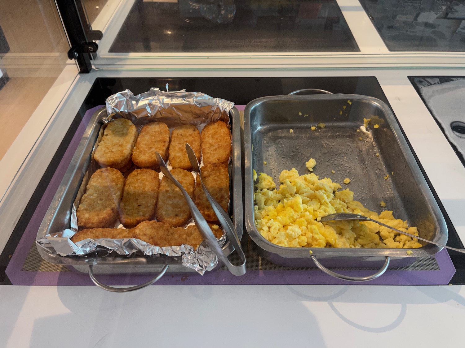 a trays of food on a table