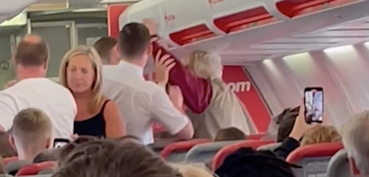 Elderly Woman Slaps Flight Attendant