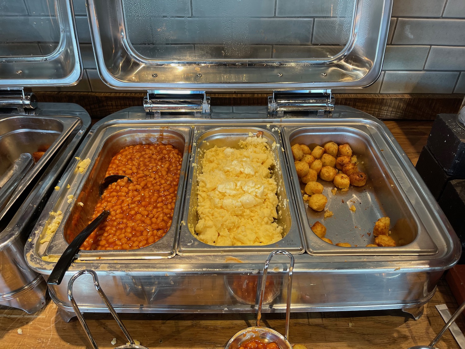 a tray of food in a restaurant