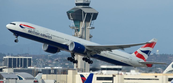 a plane taking off from an airport