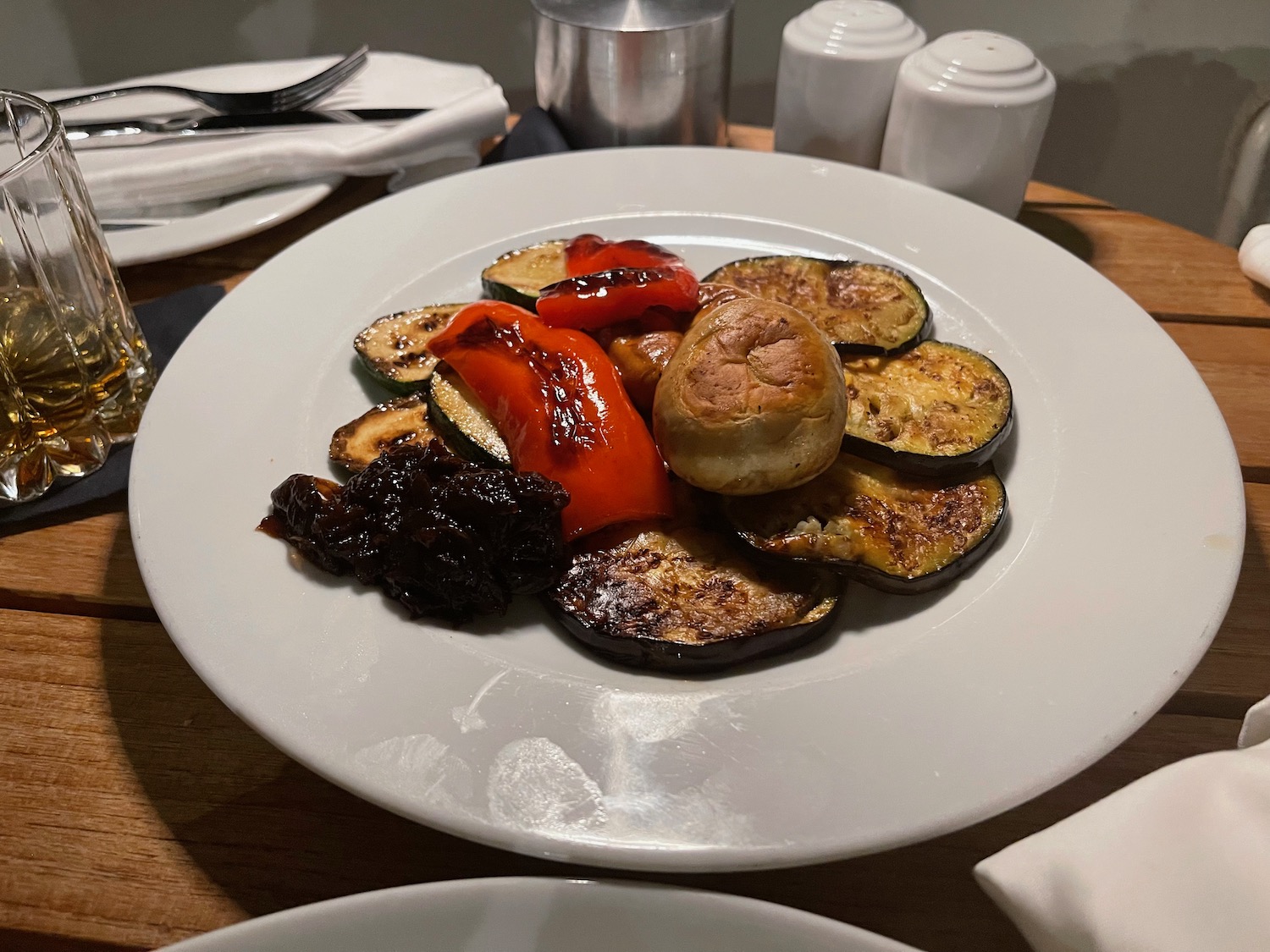 a plate of food on a table