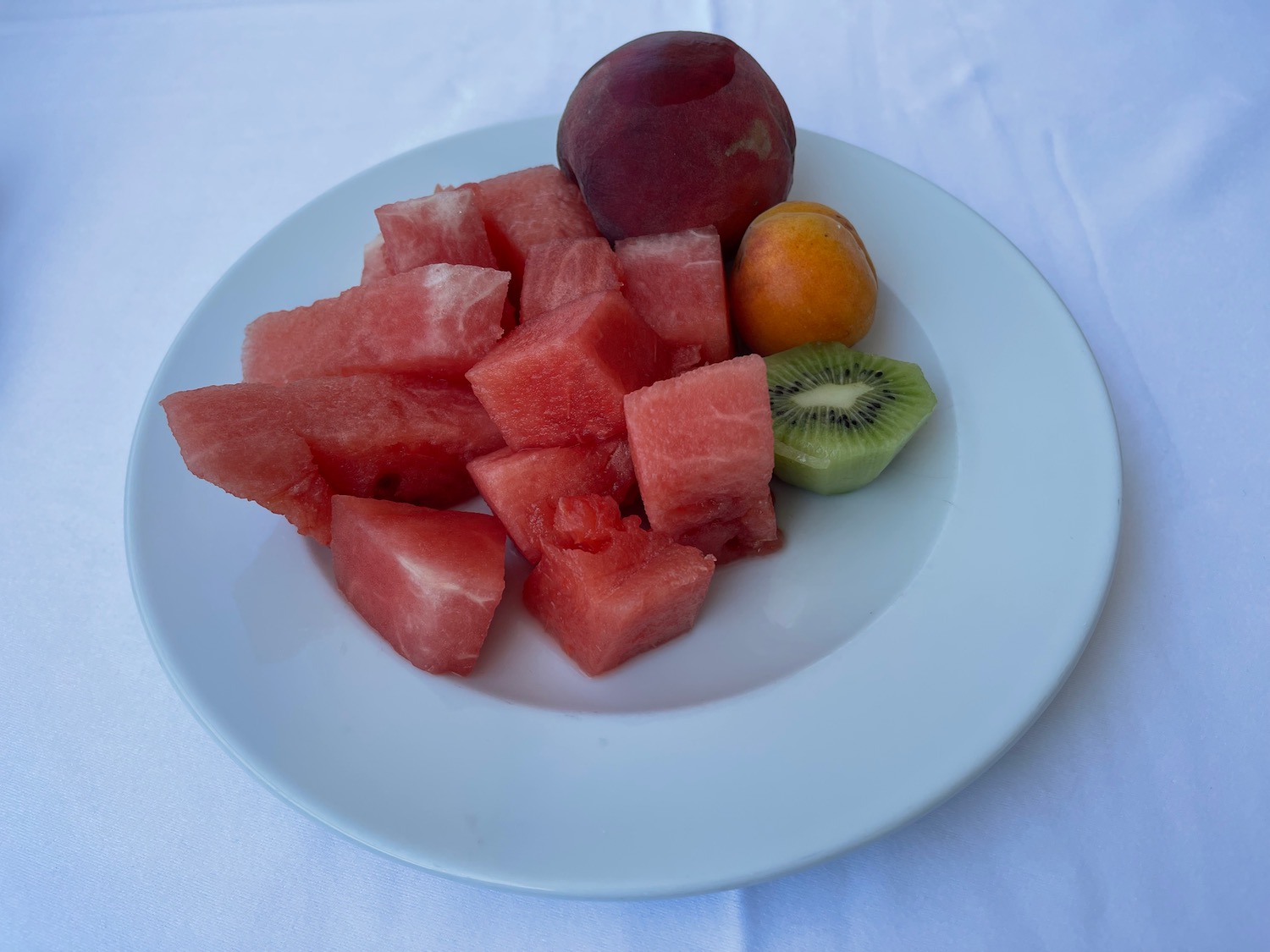 a plate of fruit on a table