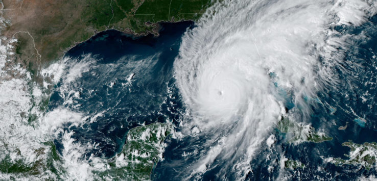 a satellite view of a hurricane