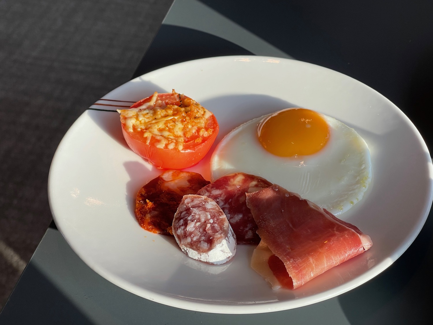 a plate of food on a table