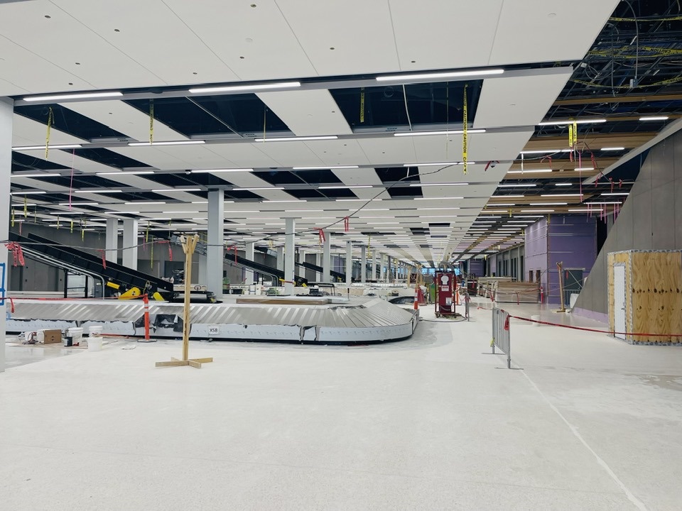 Kansas CIty Airport New Terminal baggage claim construction Daniel Palen