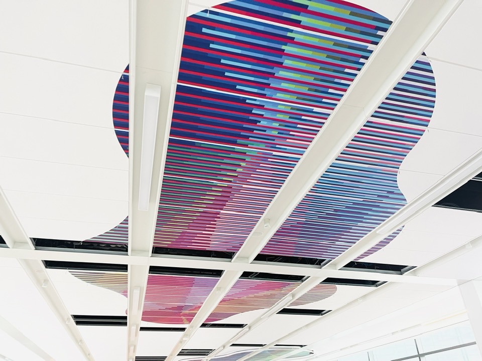 Kansas CIty Airport New Terminal ceiling art Daniel Palen