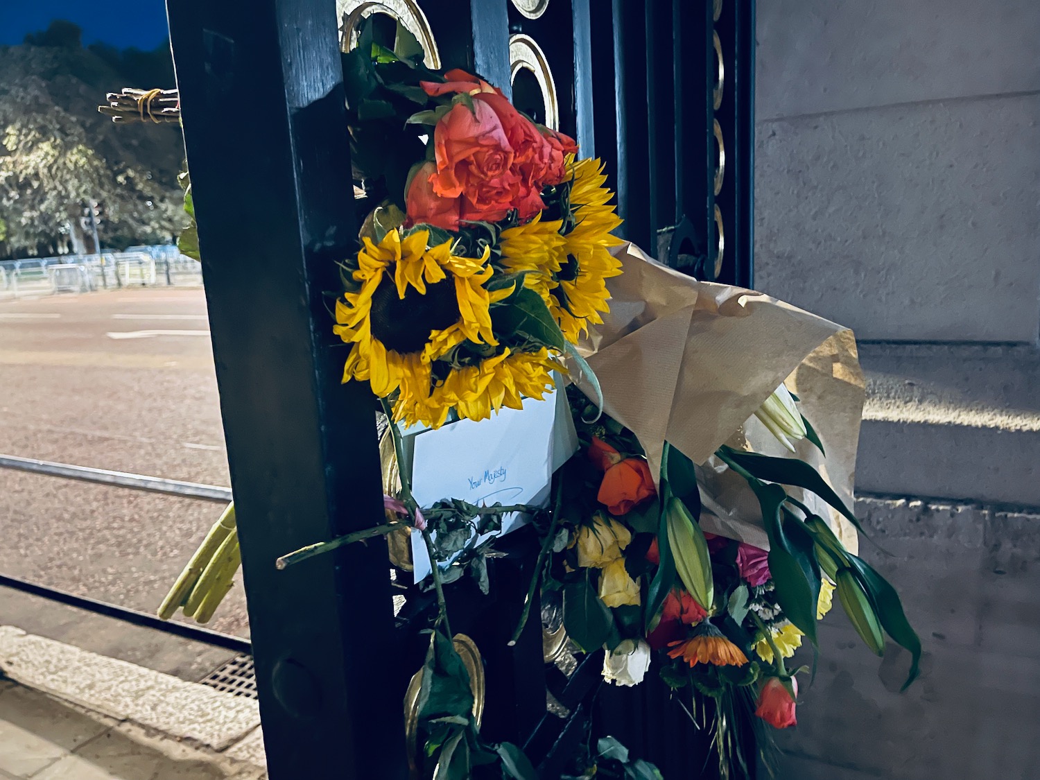 flowers on a door