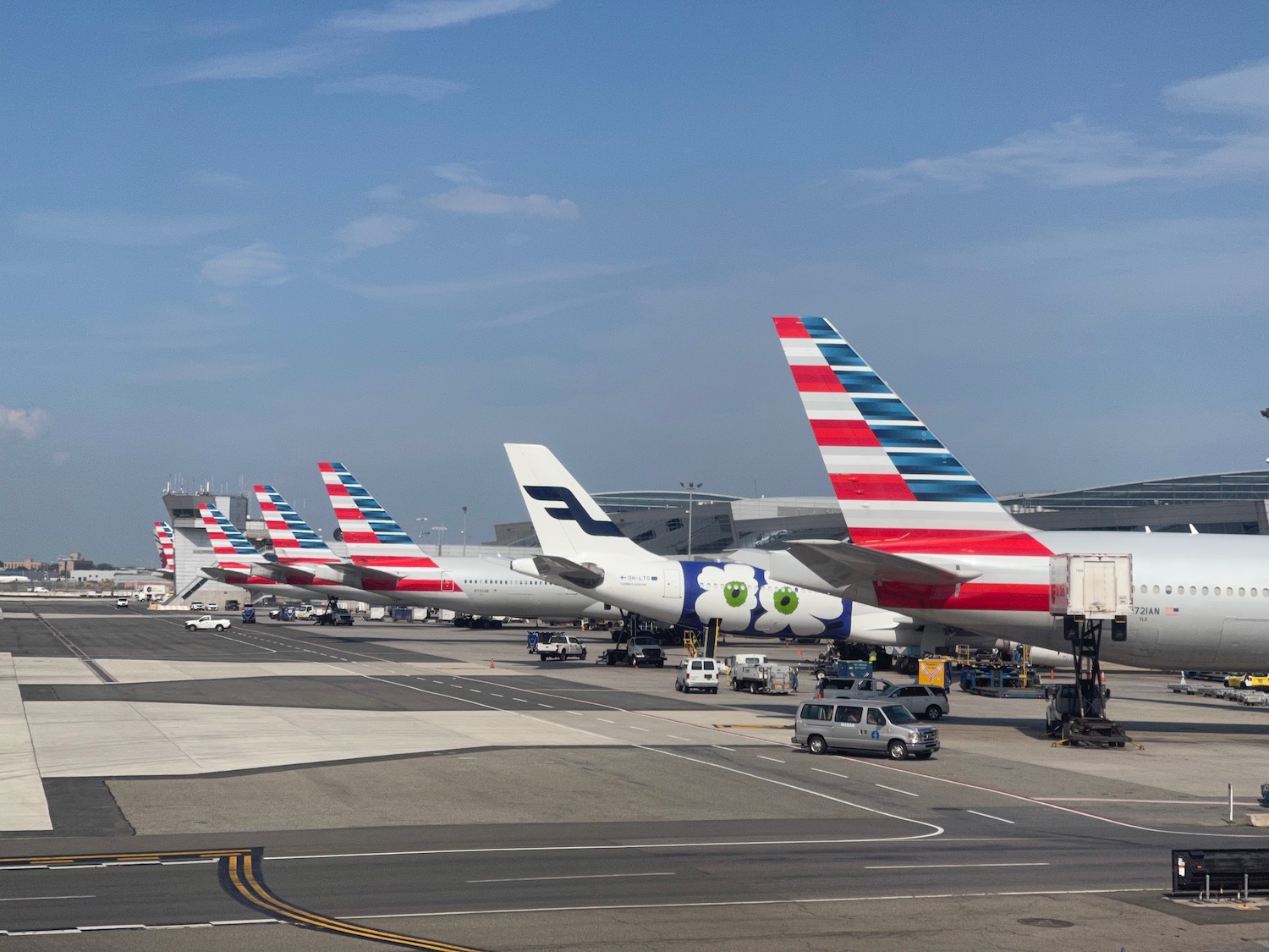 airplanes parked on a runway