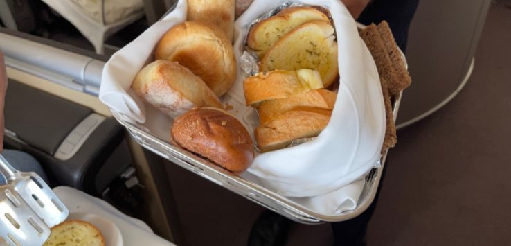 a basket of bread and rolls