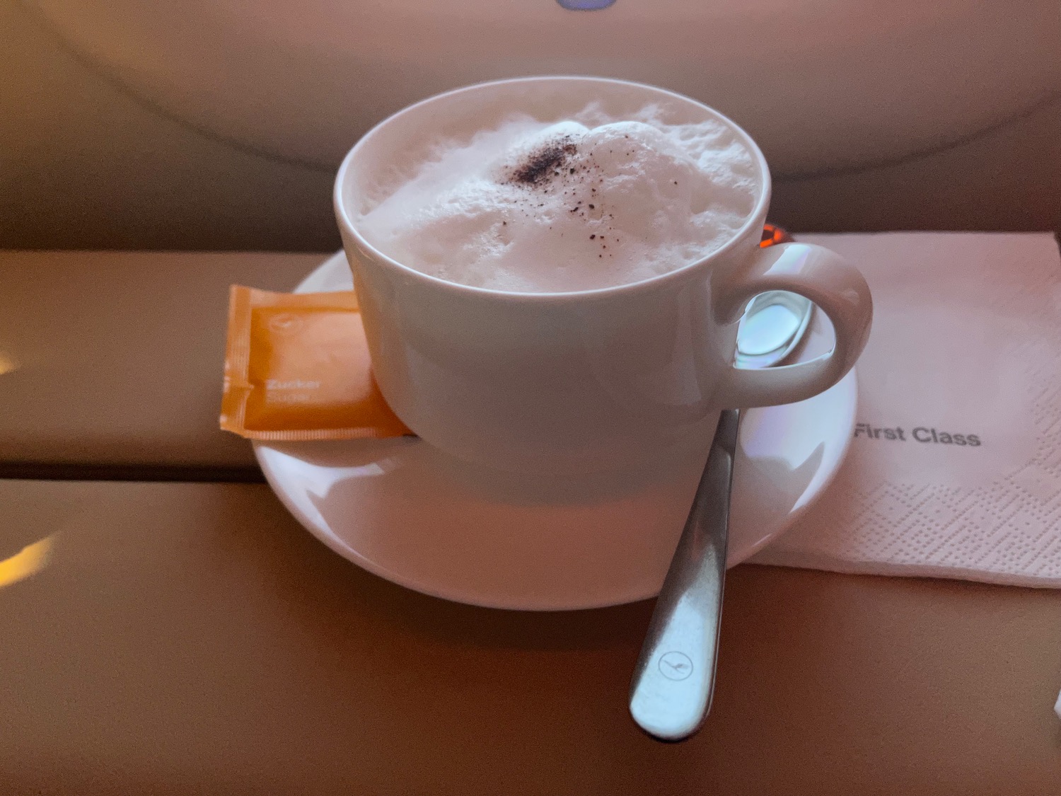 a cup of coffee on a saucer