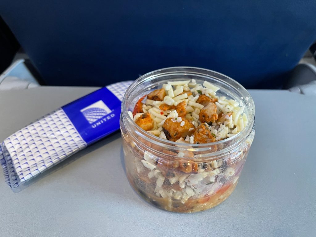Southwest Chicken Salad Shaker On United Airlines Live and Let's Fly