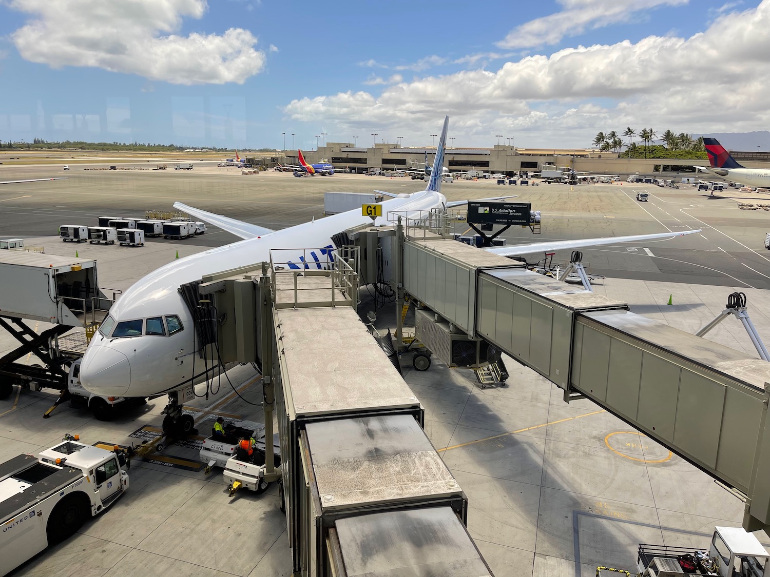 an airplane at an airport