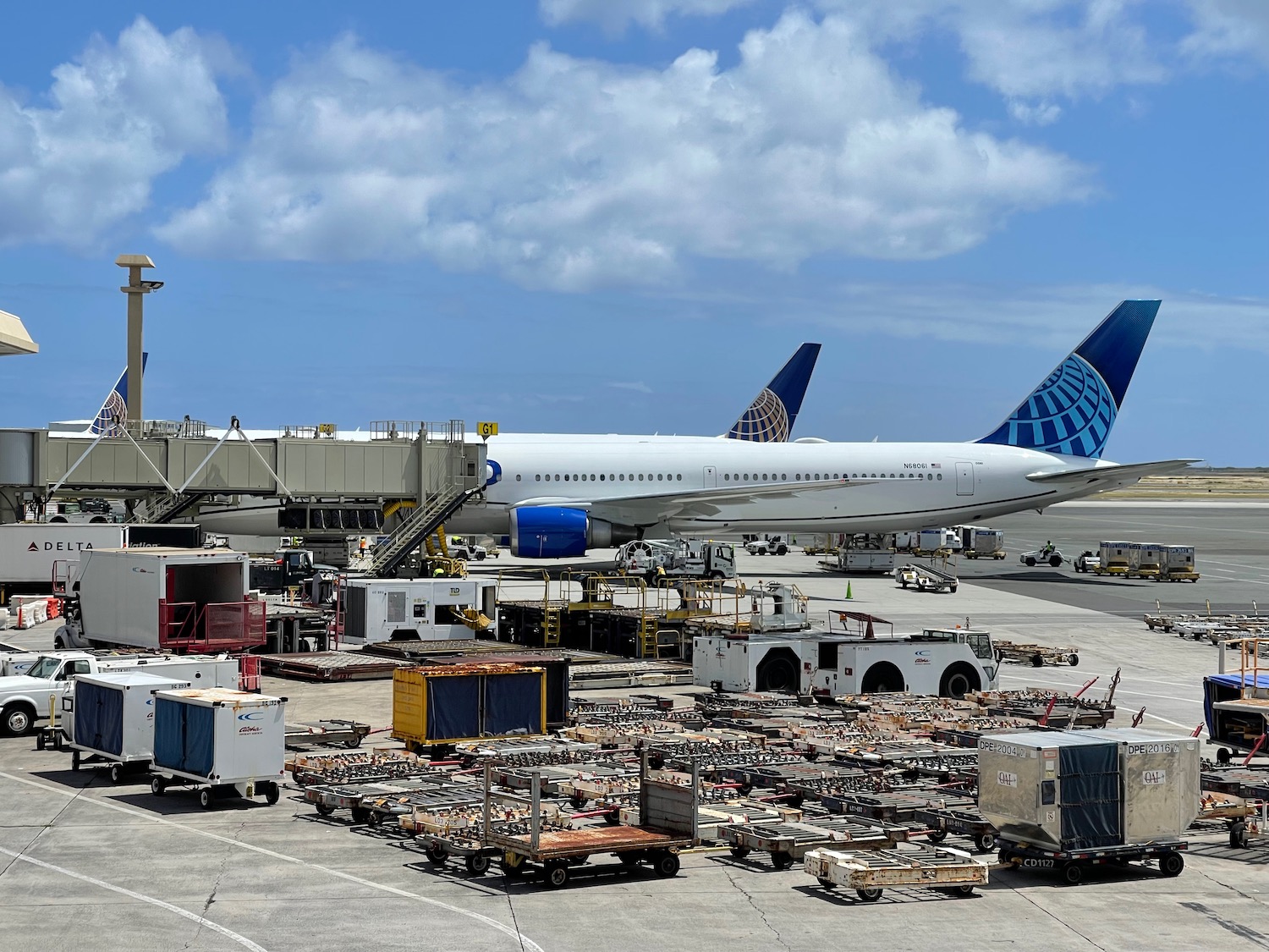 an airplane at an airport