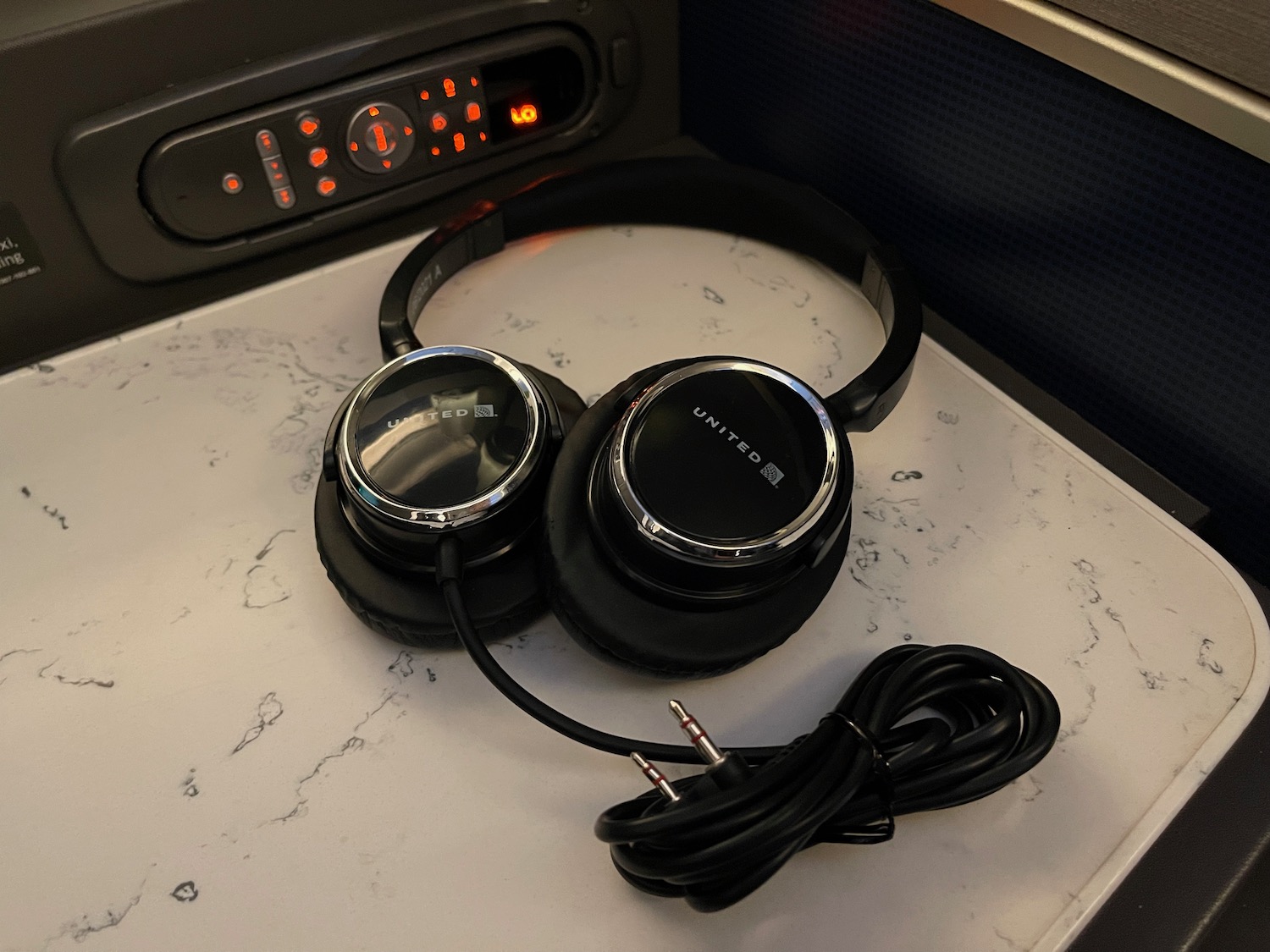 a pair of headphones on a table