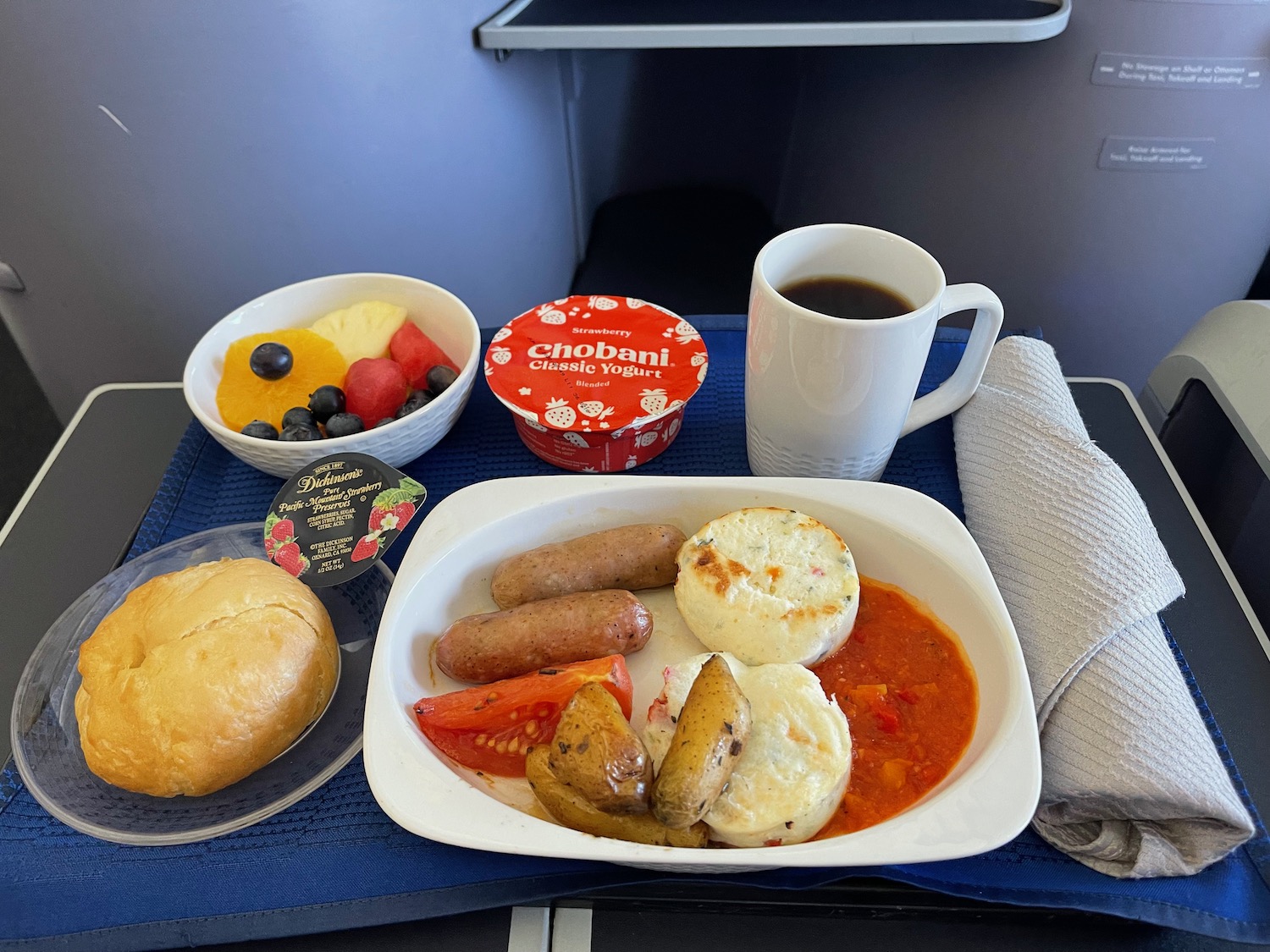 a tray of food on a tray