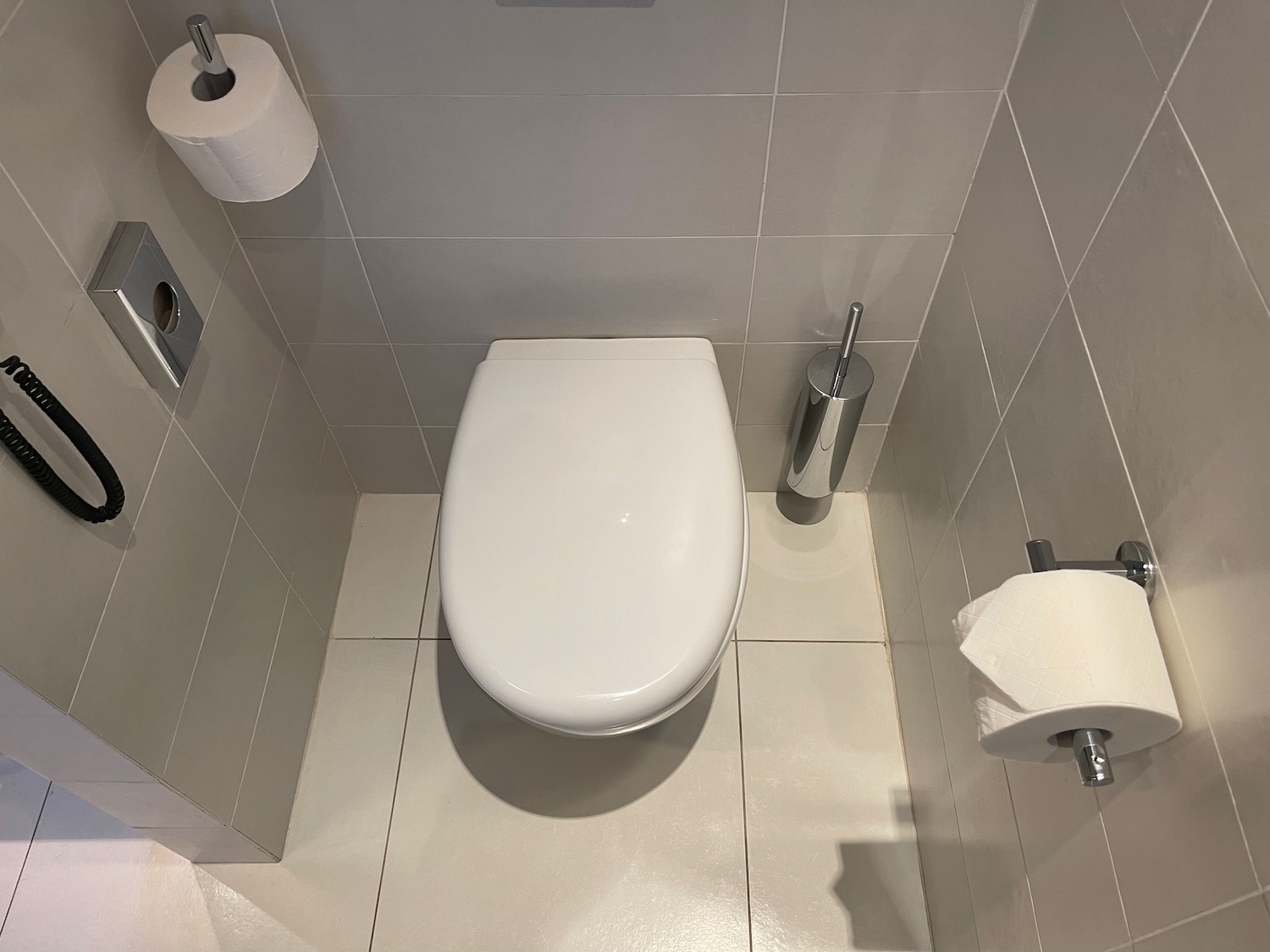 a toilet in a bathroom