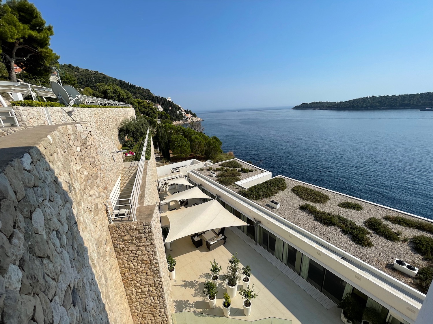 a building with a large body of water