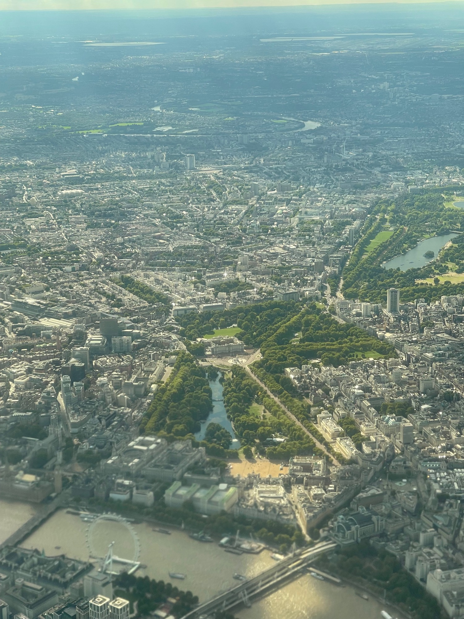 an aerial view of a city