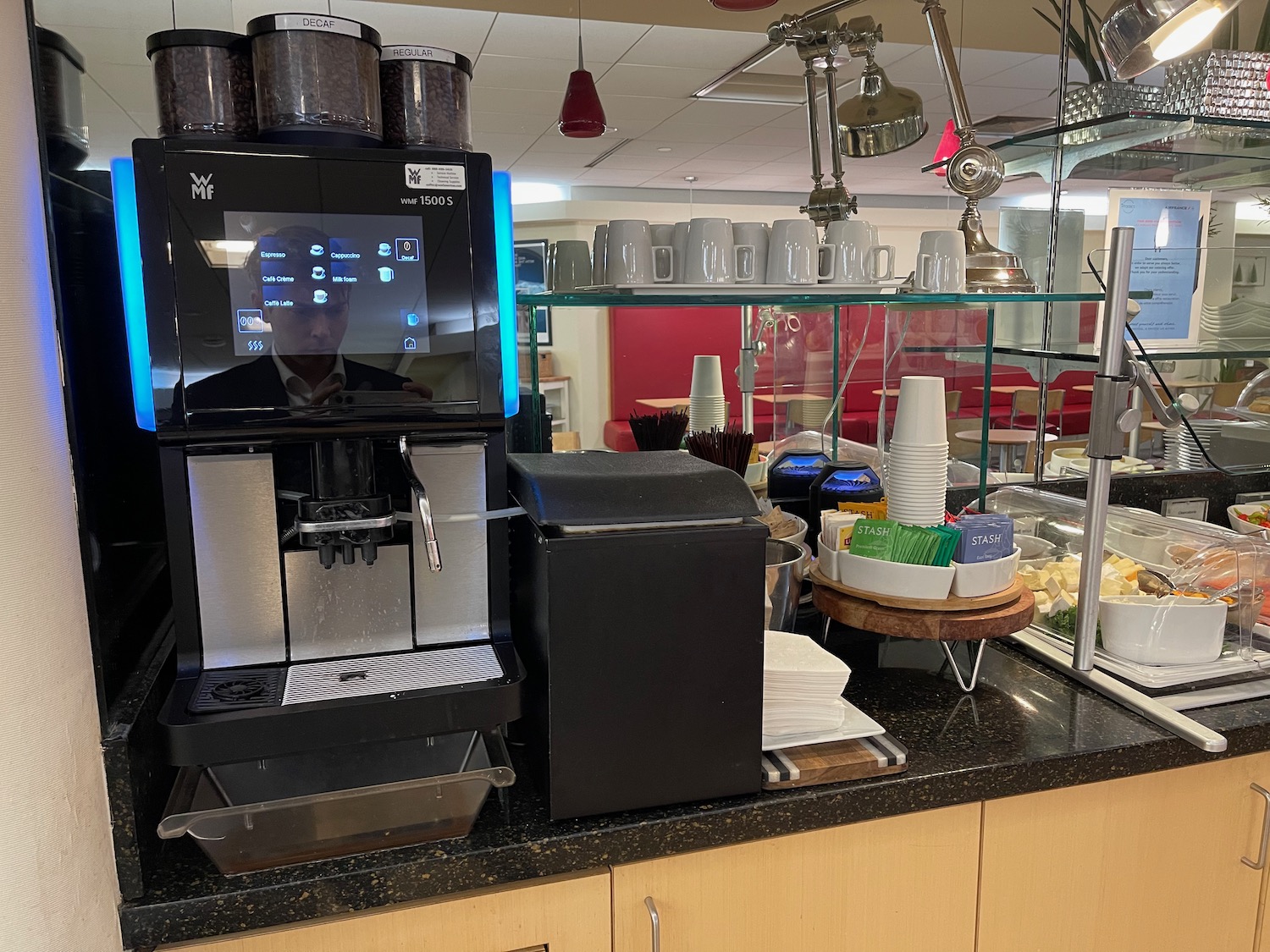 a coffee machine on a counter