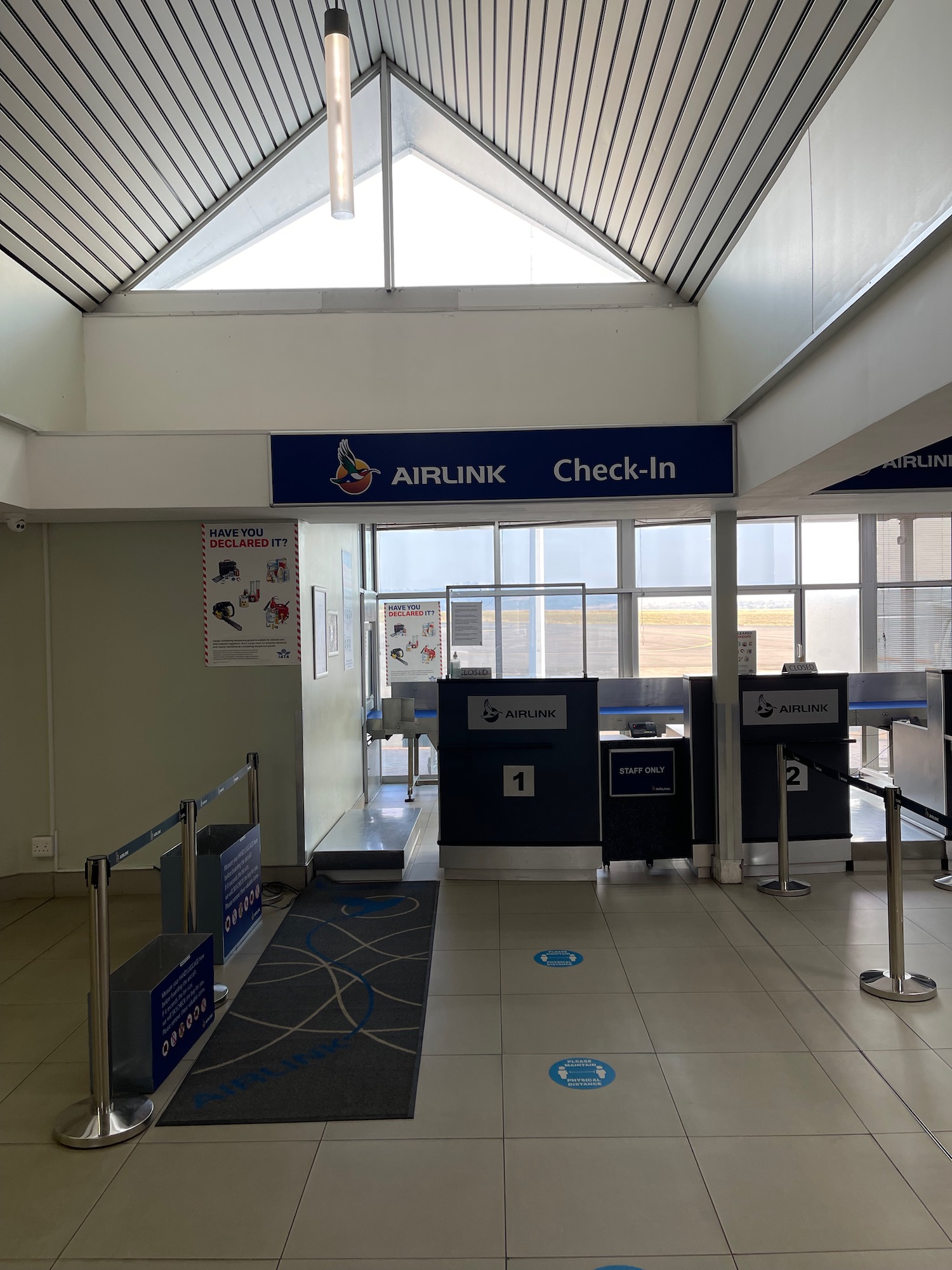 a check in area in a building