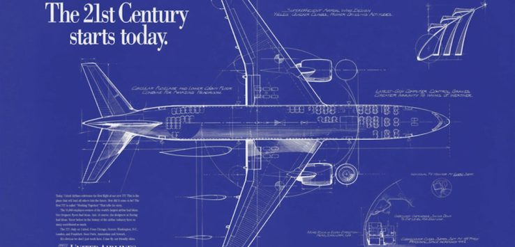 a blueprint of an airplane