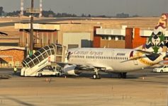 an airplane on the tarmac