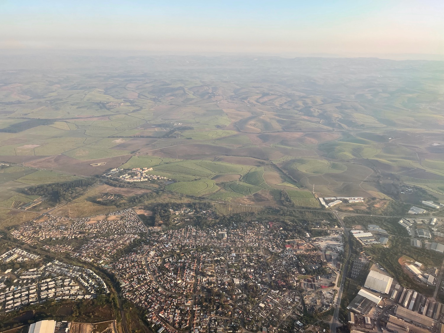 an aerial view of a city