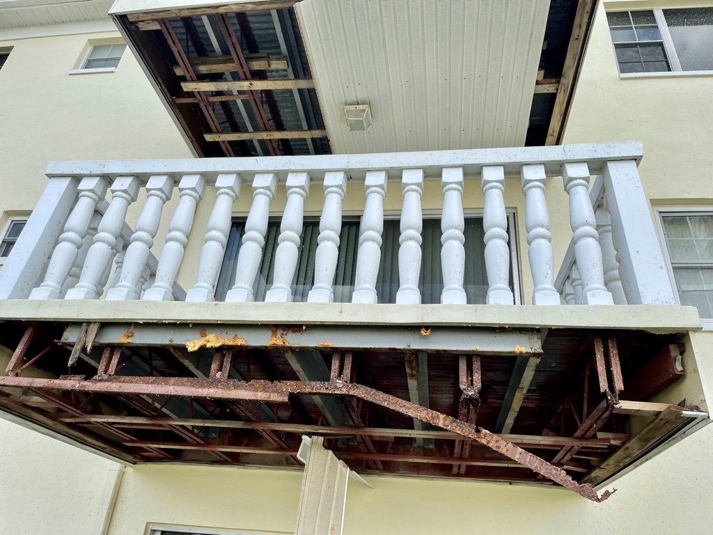 Fort Myers hurricane balcony ripped apart
