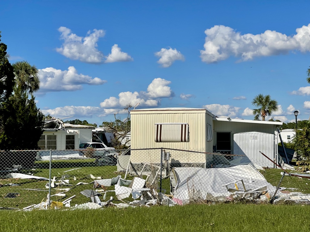 Fort Myers hurricane mobile home damage