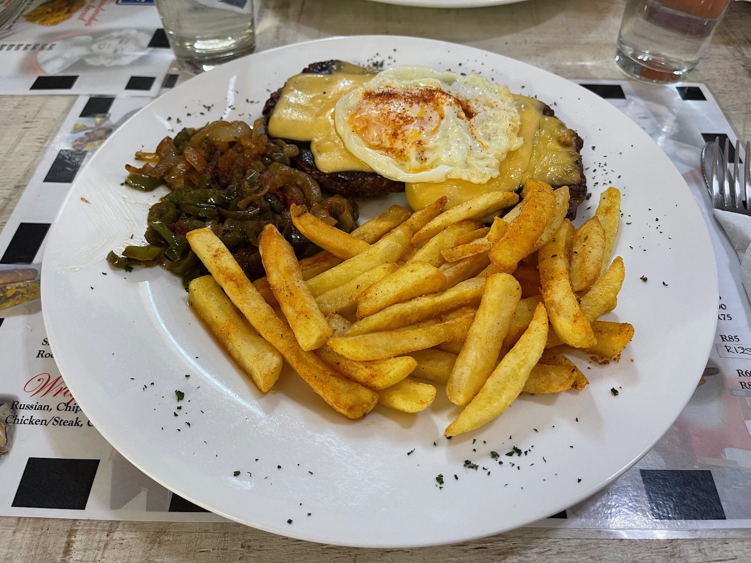 a plate of food on a table