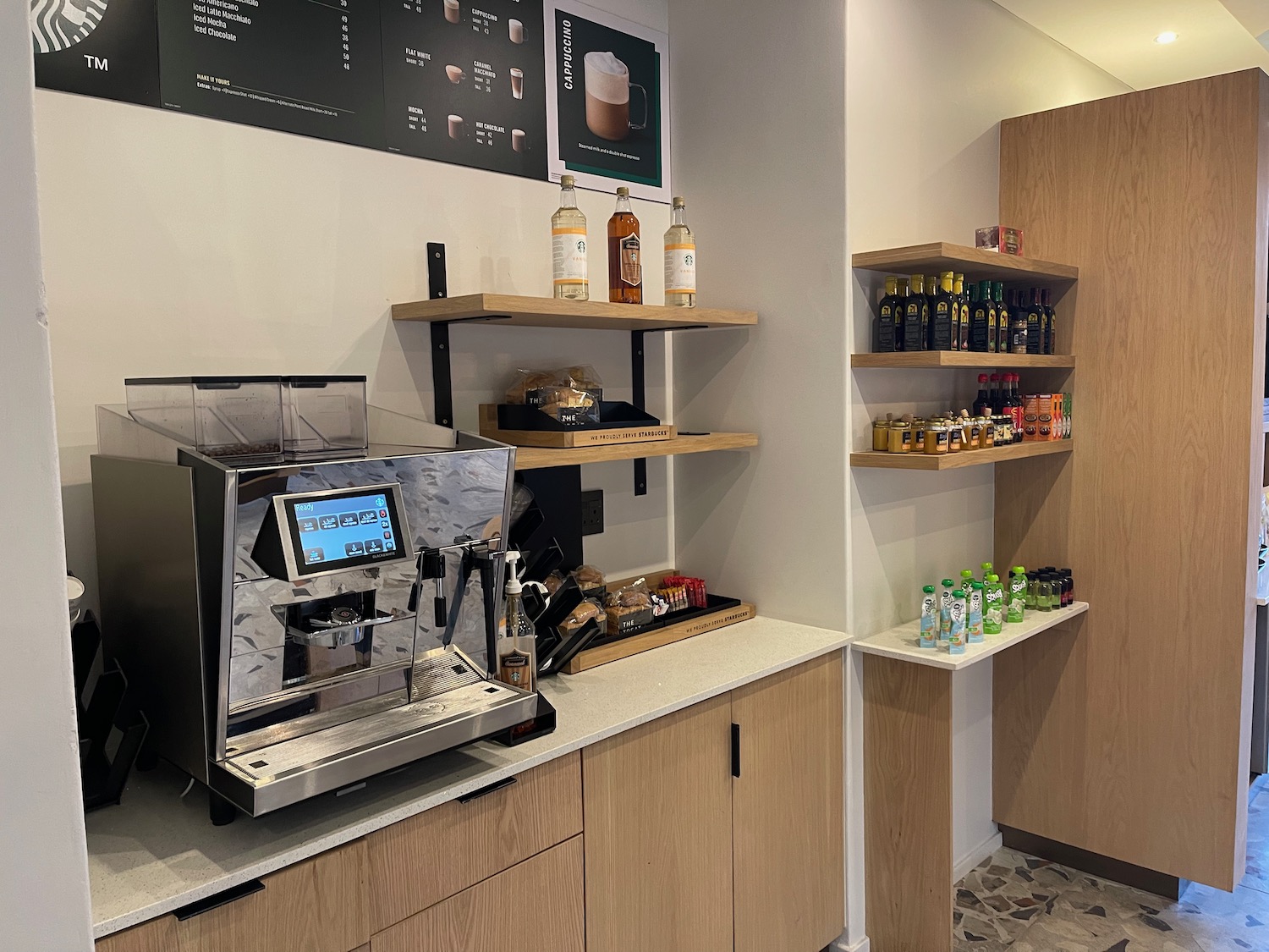 a coffee machine on a counter