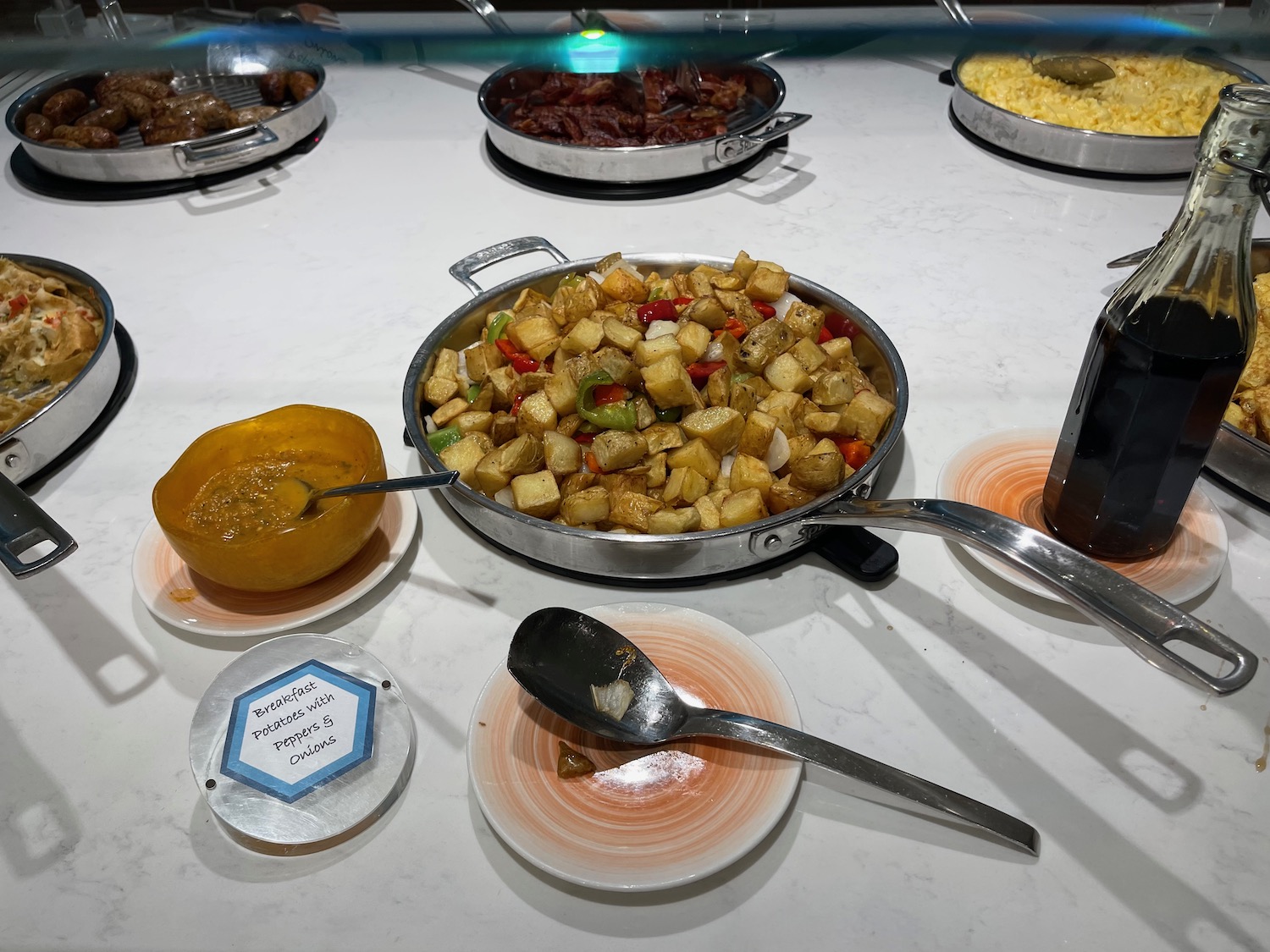 a pan of food on a table