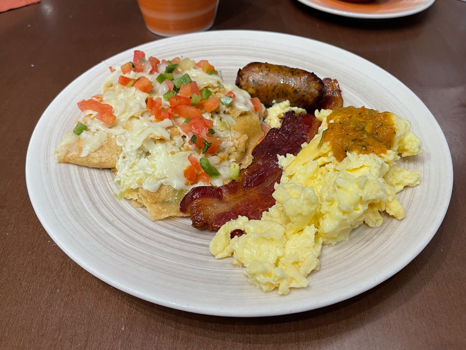 a plate of food on a table