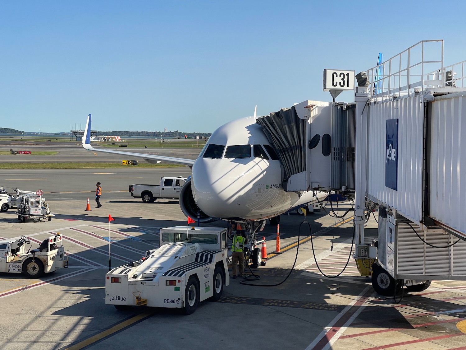 a plane at an airport