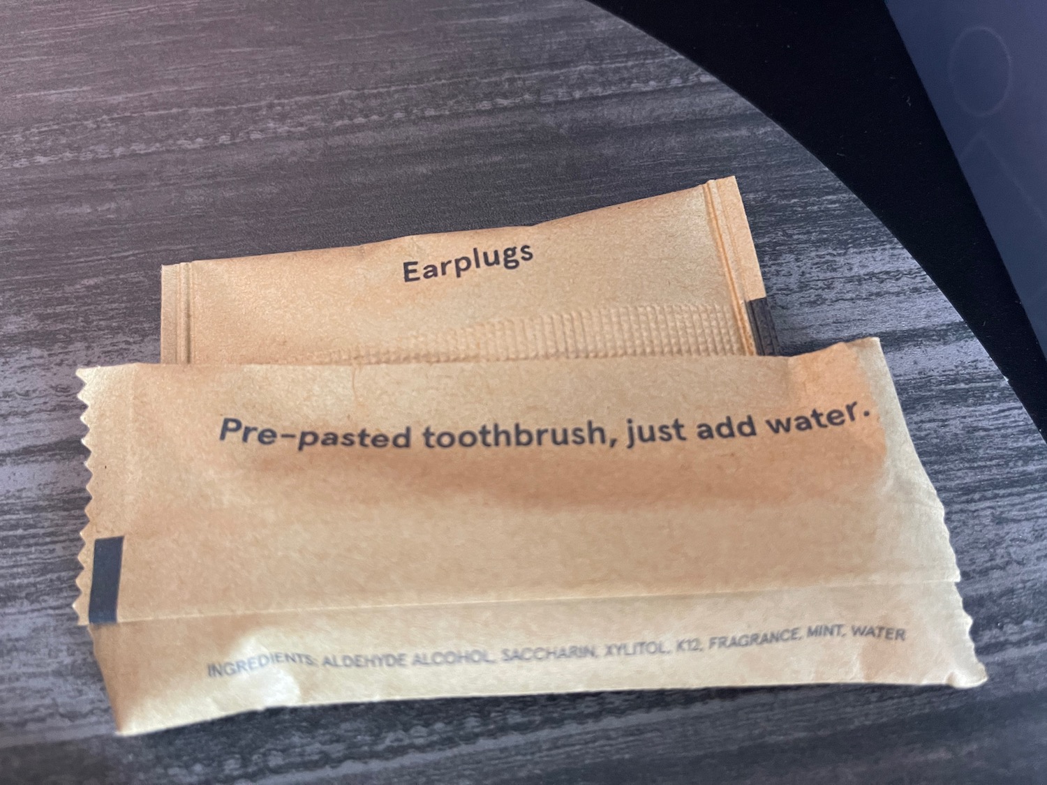 a packet of earplugs on a table
