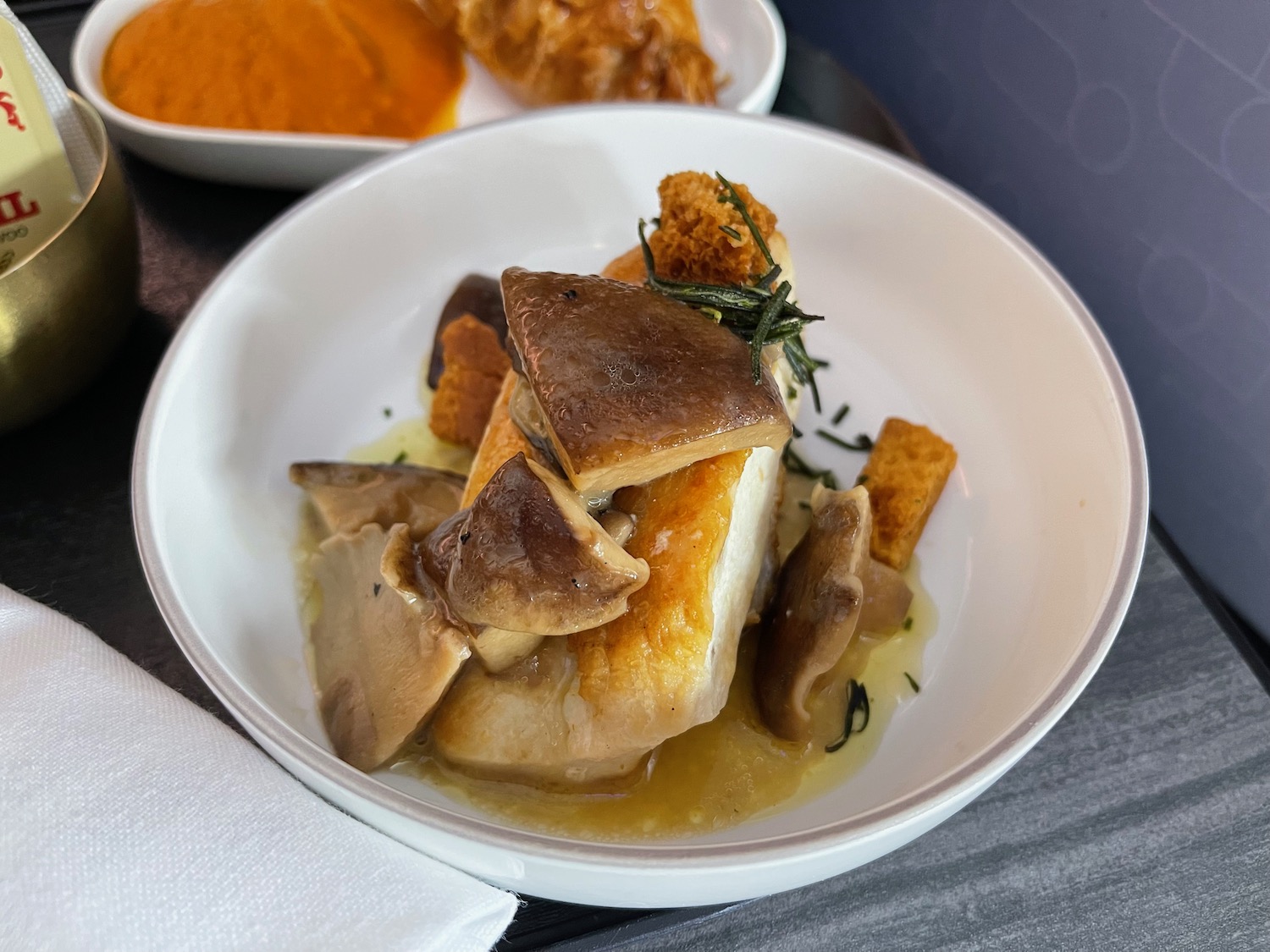 a plate of food on a table