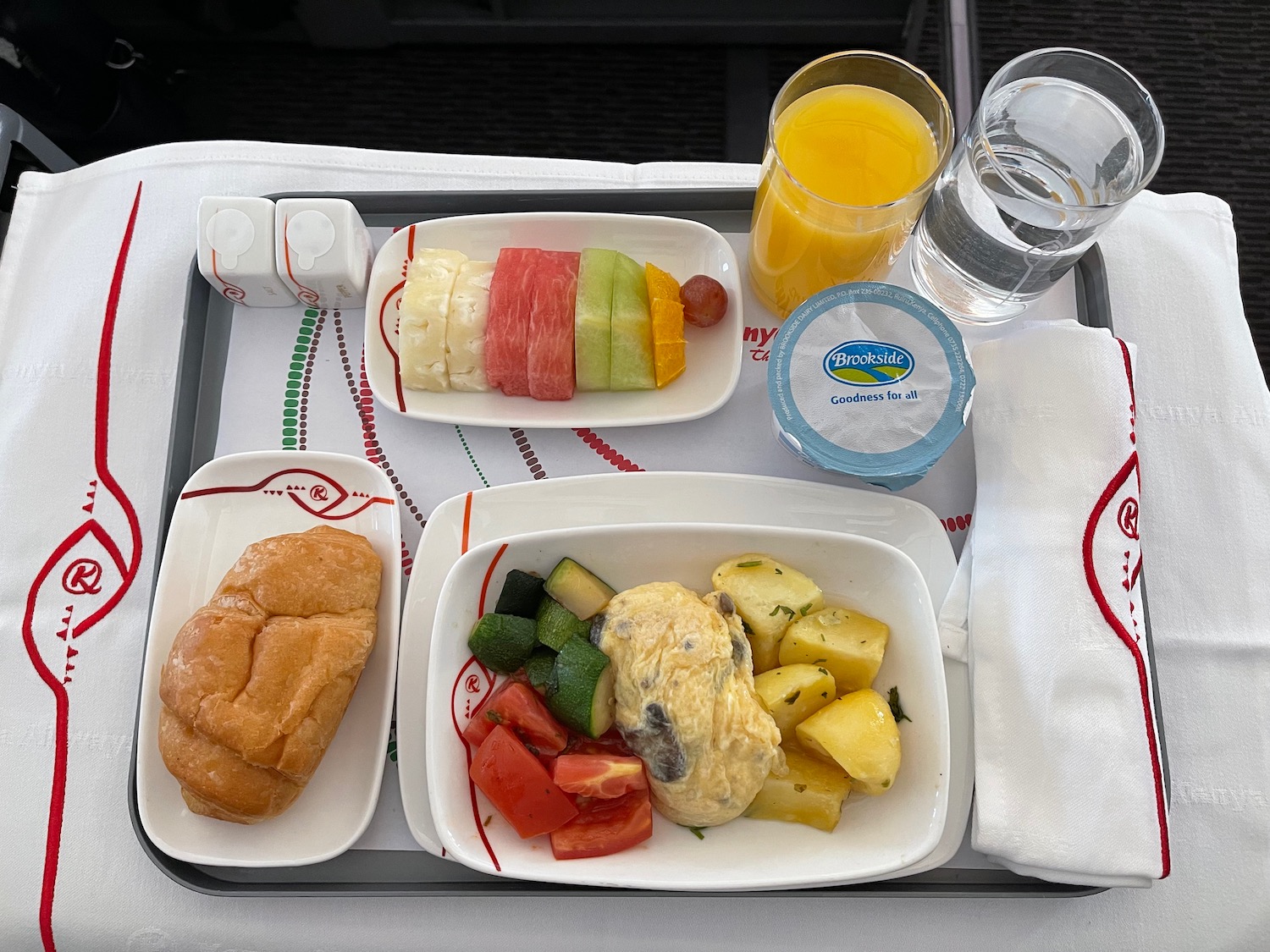 a tray of food on a table