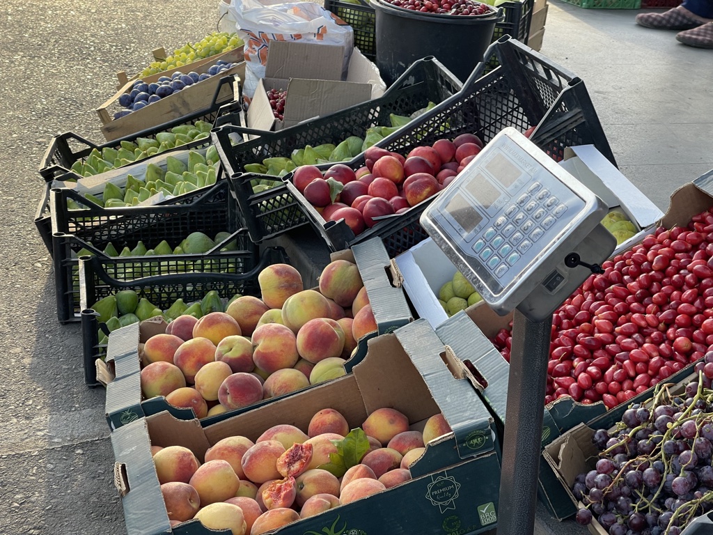 Roadside fruit stand in armenia