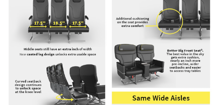 Spirit Airlines new seat fact sheet