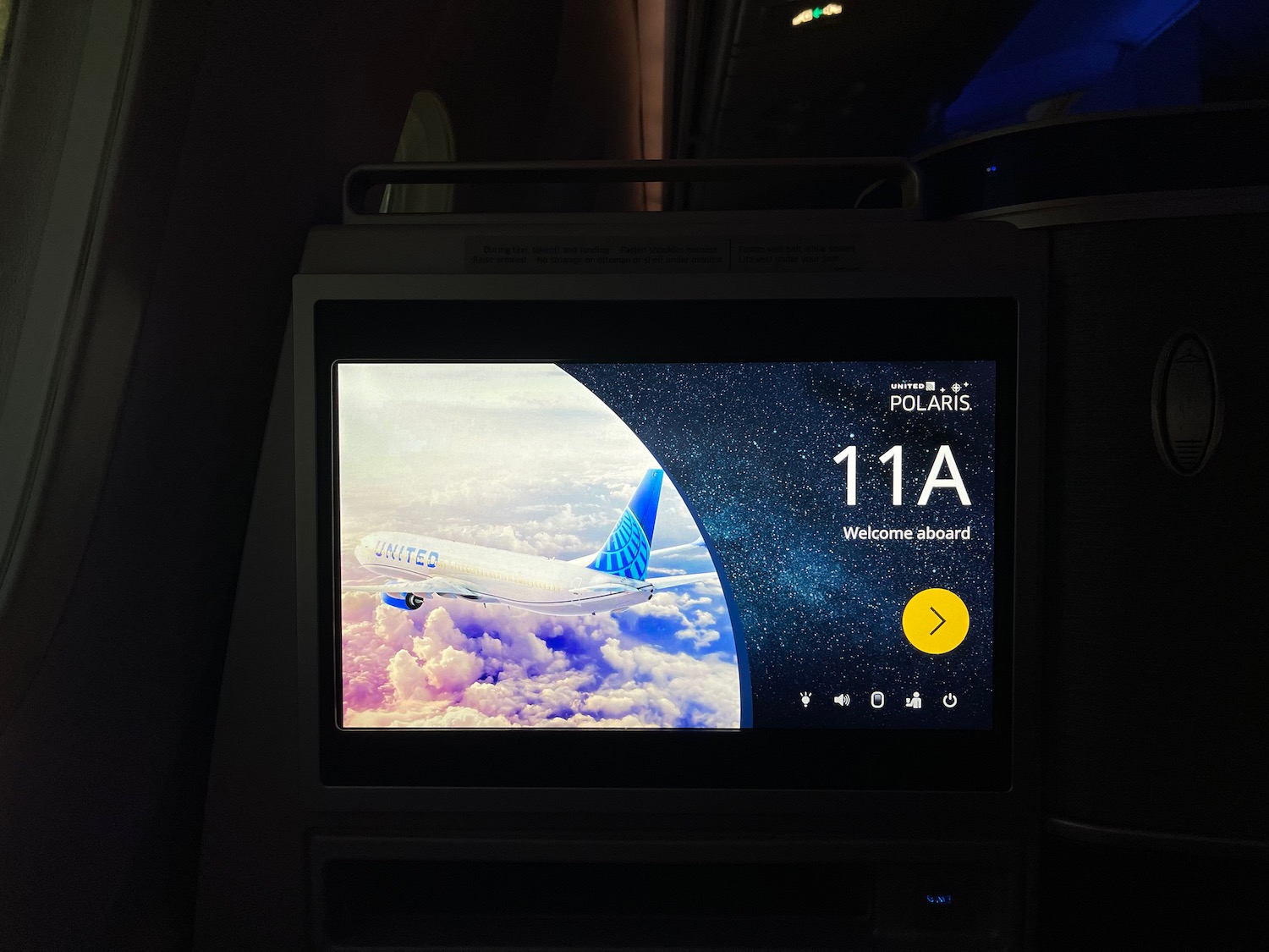 a screen with an airplane on it